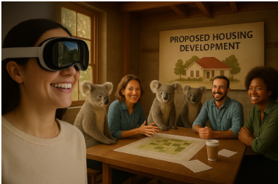 Engaging Human and Non-Human Perspectives in Crisis Resilience: Designing AI-Supported Immersive Technologies for Inclusive Decision-Making 
